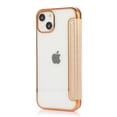 thumbnail image 3 of Decase for iPhone 14 Plus Flip Luxury Leather Case Lychee Pattern Soft Clear Back with Card Slot Kickstand Function Anti-Scratch Full Body Protective Case For iPhone 14 Plus,Gold, 3 of 7