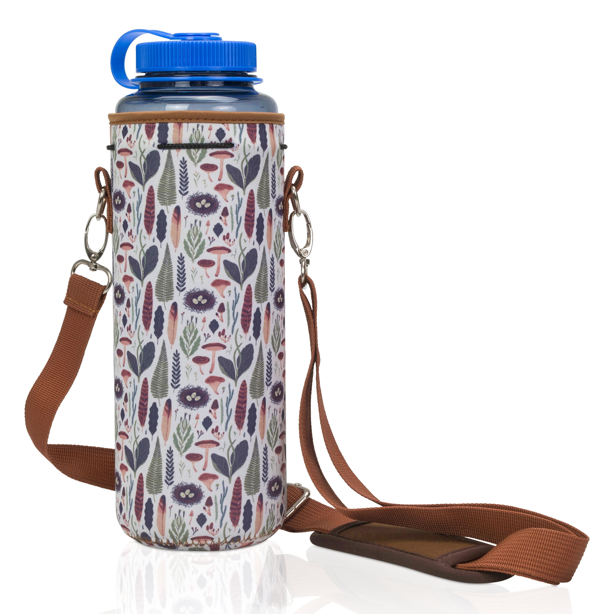 Nuovoware Water Bottle Carrier Bag Fits Stanley Quencher H2.0, 40oz Bottle Pouch Holder with Adjustable Shoulder Strap, Neoprene Water Bottle Holder