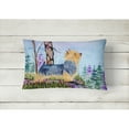 thumbnail image 2 of Dog Portrait/Landscape Painting Fabric Decorative Pillow, 2 of 3
