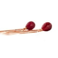thumbnail image 4 of Galaxy Gold 14K Rose Gold 6.60 Carat Dyed Natural Ruby Dangle Earrings - July Birthstone - Passion & Protection - Fine Jewelry for Women, 4 of 4