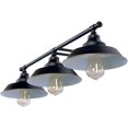thumbnail image 2 of Vintage Wall Sconce, Rustic Metal Wall Light, 3 Light, E26 Bulb Retro Reading Wall Lamp for Bedroom/Living Room/Hallway/Bathroom,A, 2 of 4