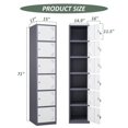 thumbnail image 2 of MIIIKO Metal Locker for Gym, School, Office, 71" Metal Storage Locker Cabinets for Employees, Students Steel Lockers Five Tier, 6 Door, 2 of 6