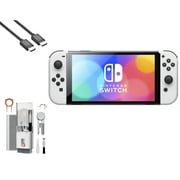 Pre-Owned Nintendo Switch OLED Model White Set with BOLT AXTION Cleaning Kit HDMI Bundle (Refurbished: Like New)