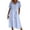 Light Blue, variant on Wdgfv Women's Summer Casual V Neck Button Down Shirt Dress Lightweight Flowy Midi Length with Pockets