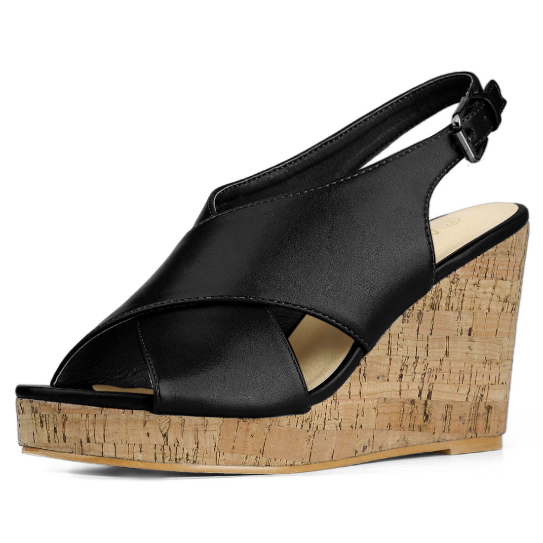 Women's Comfortable Cork Covered Wedges 