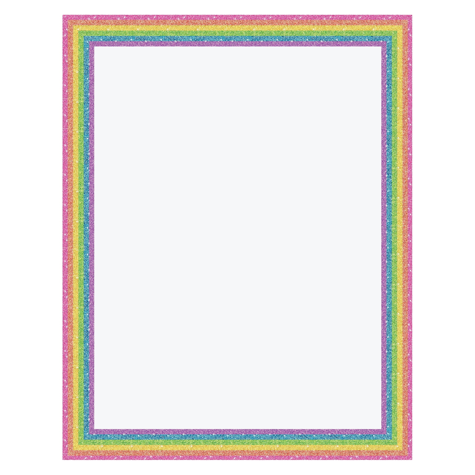 Pen + Gear White Poster Board with Rainbow Glitter Frame, 22"x28"