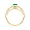 thumbnail image 2 of ANGARA Natural Aeon Vintage Style Solitaire Emerald Filigree Engagement Ring in 14K Yellow Gold for Women (Size-6mm) | May Birthstone, Anniversary, Jewelry Gift for Women | Natural Emerald Ring, 2 of 9