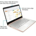thumbnail image 3 of 2021 HP Stream 14" HD Thin and Light Laptop, Intel Celeron N4020 Processor, 4GB Memory, 64GB eMMC Storage, WiFi 5, Webcam, HDMI, 1 Year Office 365, Windows 10 S, Rose Gold, / IFT, 3 of 5