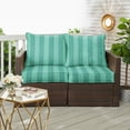 thumbnail image 3 of Sorra Home  Preview Capri Outdoor/Indoor  Deep Seating Loveseat Pillow and Cushion Set  22.5in x 22.5in x 5in 22.5in x 22.5in x 5in - Preview Lagoon, 3 of 5