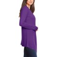 thumbnail image 2 of Women's Lightweight Casual Open Front Long Sleeve Solid Cardigan Office Wear S-3XL, 2 of 4