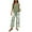 Green, variant on Womens Boho Palazzo Set Double-Layer Square Neck Top and Flowy Wide-Leg Pants Chic Summer Outfits L,Light Blue