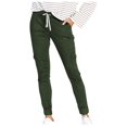 thumbnail image 2 of Zedker Pants For Tall Women Pants With Pockets For Women Women Fashion Sexy Pants Multi-Pocket Shrinkage Casual Pants, 2 of 5
