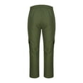 thumbnail image 4 of Men's Baggy Cargo Pants Casual Loose Fit Elastic Waist Cotton Twill Cargo Pants Army Green XXXL, 4 of 7