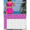 thumbnail image 6 of FEOYA Surf Suit Women Bikini Set Push Up Halter Swimsuit Tankini Modest Swimwear Bathing Suits Two Piece Pink S, 6 of 6
