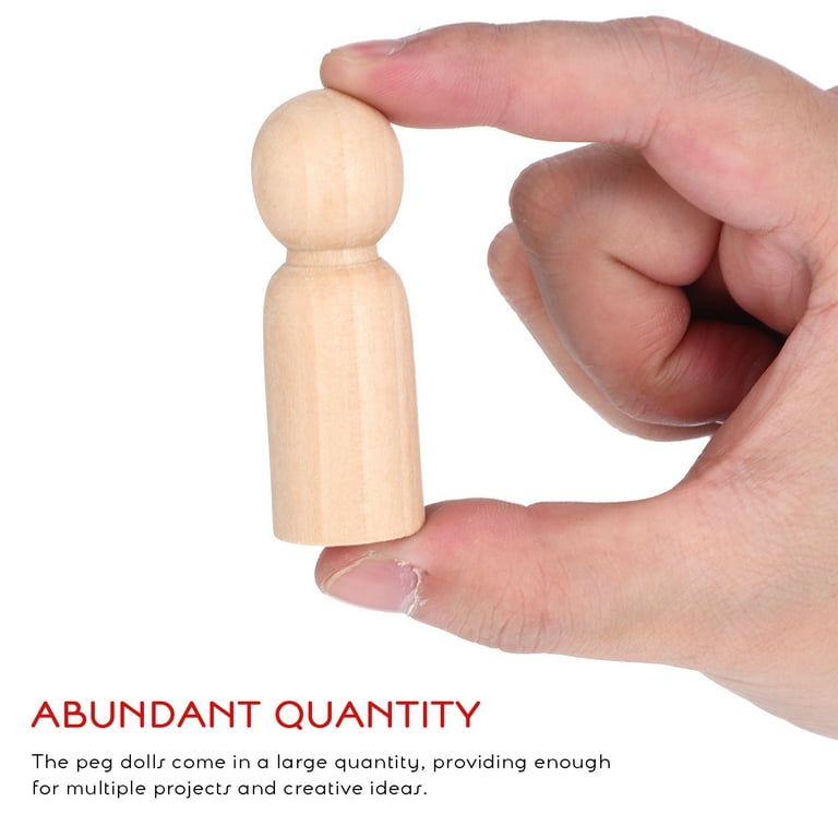 HEALEEP 50 Pcs Mini People Figurines Paint Wood Craft for Women Unfinished  Peg Dolls DIY Baby Miss - Walmart.com