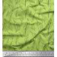 thumbnail image 1 of Soimoi Green Cotton Jersey Fabric Pear Leaves Printed Fabric 1 Yard 64 Inch Wide, 1 of 3