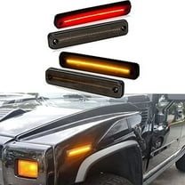 Kojem LED Side Marker Light for 2003-2009 Hummer H2 Front Rear Fender Lamp Turn Signal Lights Lamps Left Right 4Pcs Replaces 25952319