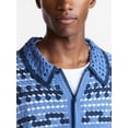 thumbnail image 5 of No Boundaries Men's Faux Crochet Boxy Fit Button Up Polo Shirt, Sizes XS-3XL, 5 of 6
