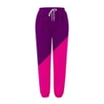 thumbnail image 4 of YYDGH Joggers Sweat Pants for Womens Baggy Loose Workout Running Sweatpants with Pockets Elastic High Waist Lounge Y2K Pants Purple Pink S, 4 of 4