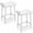 White + white cushion, variant on Acekid Bar Stool Set of 4 – 24 Inch Counter Height, Upholstered Padded Seat with Curved Surface, Ergonomic Saddle Design for Kitchen/Home, White + Grey Cushion