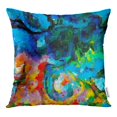 thumbnail image 1 of BOSDECO Digital Abstract Pattern Modern Futuristic Contemporary Painting Wall Oil on Pillow Case Pillow Cover 18x18 inch, 1 of 1