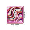 thumbnail image 3 of INSPIRE CHIC Flower Print Stripe Square Neck Scarves Geometry Scarf Kerchief Neckerchief for Women Pink-1 20 x 20'', 3 of 6