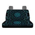 thumbnail image 5 of FUIALDOLG Teal Mandala Car Back Seat Covers, Set of 2 Pieces Stretch Durable Seat Covers for Universal Cars Trucks SUVs, 5 of 6