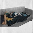 thumbnail image 6 of Circus Soft Flannel Fleece Blanket, Carnival Arena Girl Performer Dancing with Rings on a White Horse Under Spot Design, Cozy Plush for Indoor and Outdoor Use, 60" x 80", Multicolor, by Ambesonne, 6 of 6