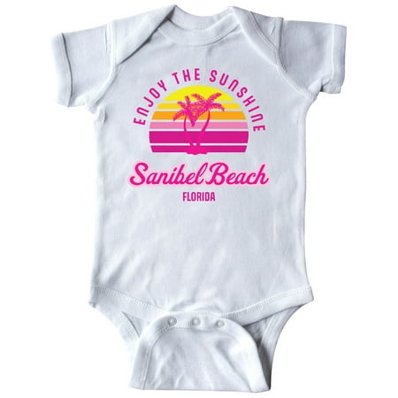 

Inktastic Summer Enjoy the Sunshine Sanibel Beach Florida in Pink Gift Baby Boy or Baby Girl Bodysuit