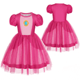 thumbnail image 4 of Guvpev G'irl's Princess Dress Tulle Skirt & Ruffle Sleeve Halloween Cosplay Costume Party Fancy Dress up 3-12 Years, 4 of 9