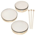 thumbnail image 1 of 6pcs 6 Inch 8 Inch 10 Inch Kids Hand Drum Percussion Wood Frame Drum Set, 1 of 5