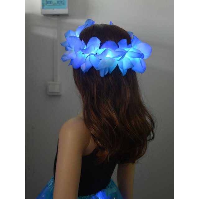 Tutú de hada con luz de mariposa para niña, falda LED, corona de flores brillantes, diadema, regalo de cumpleaños de Halloween, disfraz de fiesta de lujo