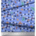 thumbnail image 2 of Soimoi Crepe Silk Fabric Spider Web,Bat & Ghost Halloween Fabric Prints by Yard 42 Inch Wide, 2 of 3