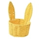 thumbnail image 3 of Cesta tejida creativa de Pascua con diseño de orejas de conejo, cesta para guardar dulces, multiusos Amarillo, 3 of 9