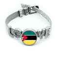 thumbnail image 1 of Mozambiquenational África pais bandera Pulsera pulsera pulsera de cristal amor pulsera ajustable, 1 of 2