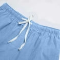 thumbnail image 6 of DDAPJ pyju Cotton Summer Shorts for Men Drawstring Lounge Sweat Shorts Baggy Comfy Beach Shorts with Pockets Blue M, 6 of 7