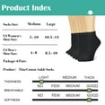 thumbnail image 5 of NevEND 6 Pairs Cotton Thin Ankle Low-cut Socks Athletic Lightweight for Women Size M Black, 5 of 7