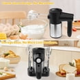 thumbnail image 4 of Cordless Hand Mixer,Digital Display 7 Speed Rechargeable Electric with 4 Stainless Steel Attachments,for Baking,Eggs,1 * Piece fuselage 4 * Stirring head 1 * base 1 * charging cable,Black, 4 of 6