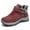 Red, variant on Women's and Men's Thermal Snow Boots - Fur Lined Winter Boots with Anti-Slip Sole for Walking, Outdoor & Cold Weather