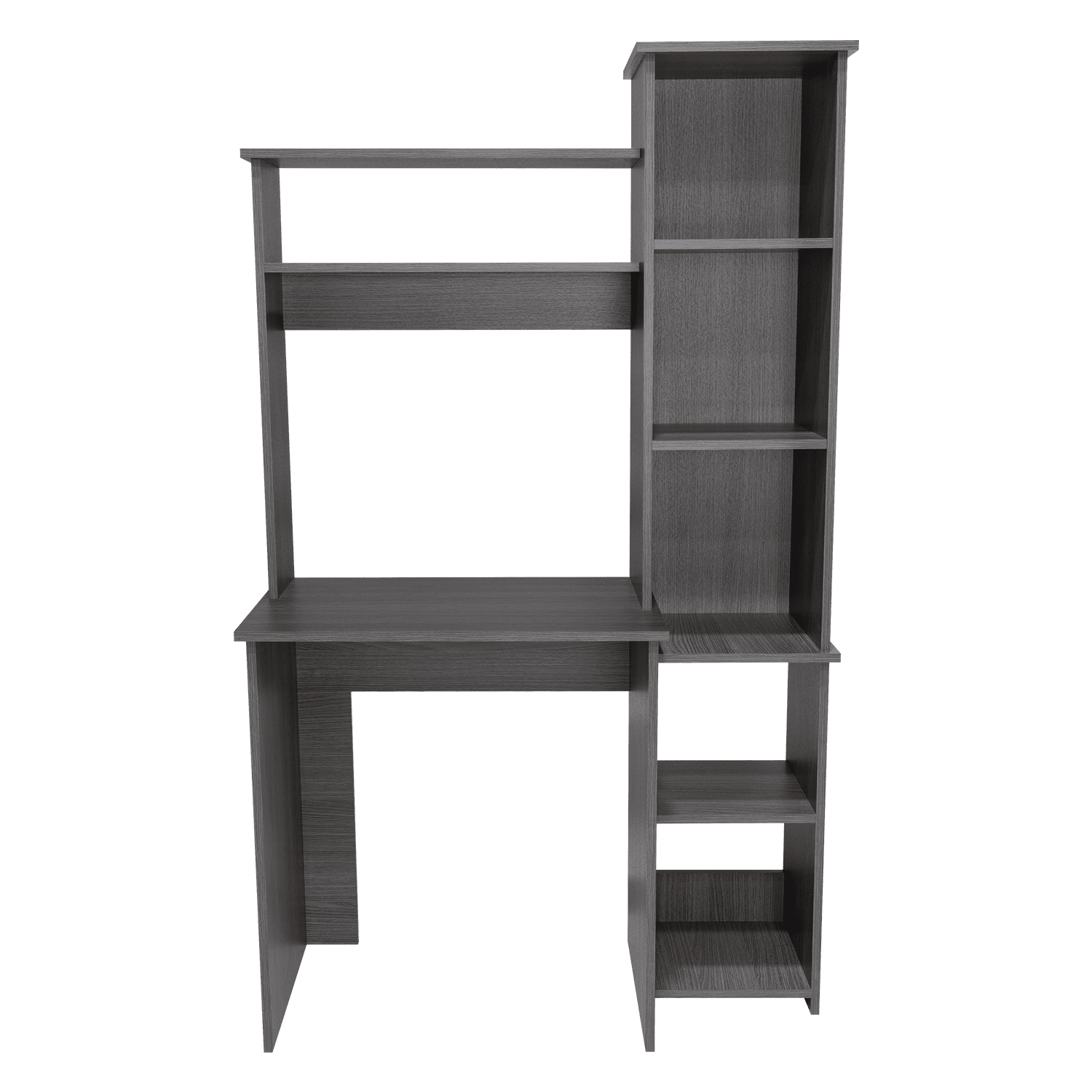 Versalles Writintg Desk, Two Superior Shelves, Five Cubbies -Smokey Oak