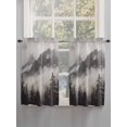 thumbnail image 3 of Kitchen Curtains 54 Inches length, National Parks Window Treatment Curtain Drapes, Canadian Smokey Mountain Cliff Idyllic Thermal Insulated Drapes for Basement Hotel RV, 42"x54", 2 Panels, 3 of 7