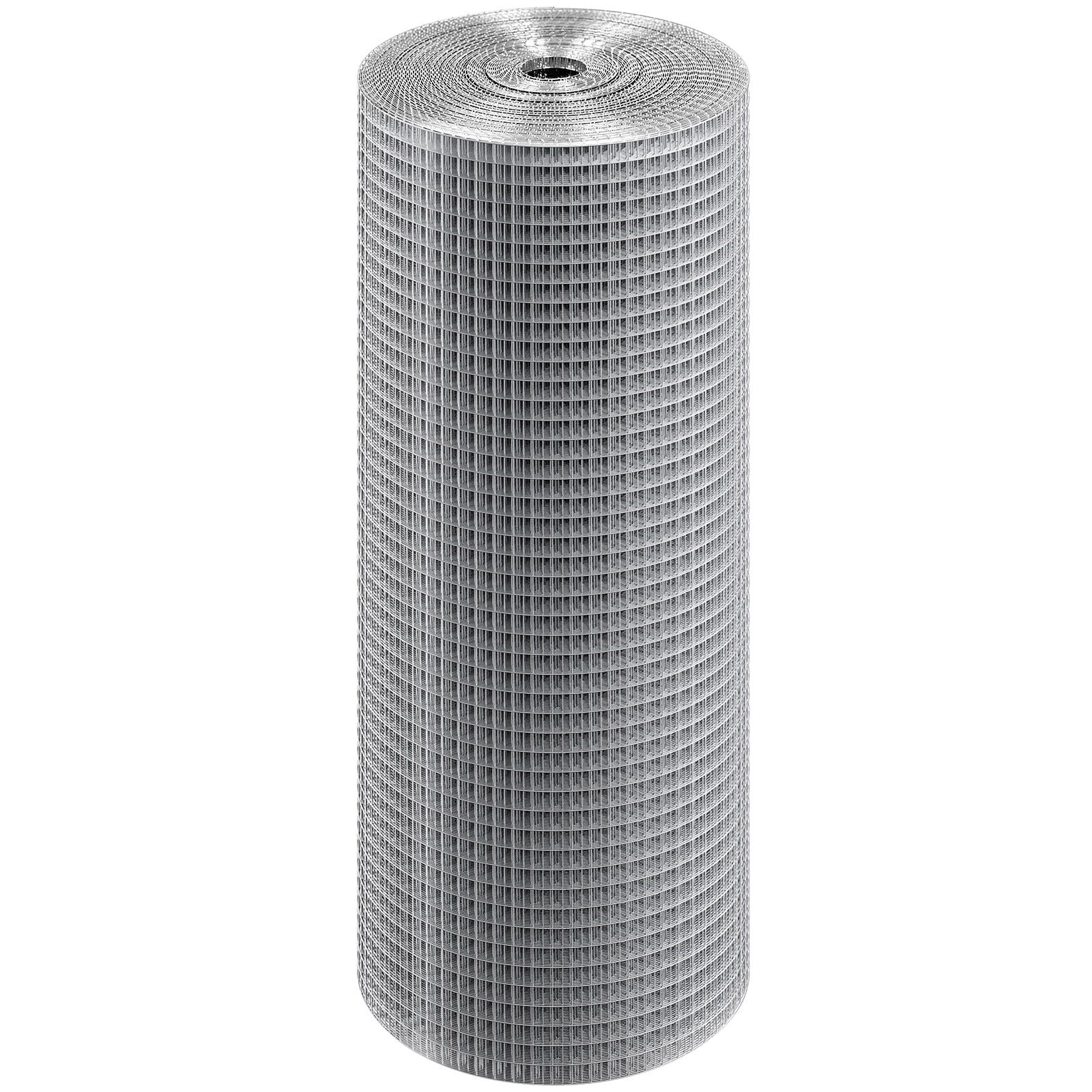 1/2" 19 Gauge Hot-Dipped Galvanized Hardware Cloth, 24inx100ft Mesh Roll - Chicken Fence, Rabbit Cage, Garden & Small Rodents