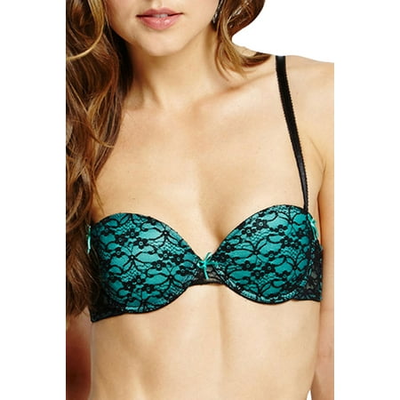 phistic Women Lace Balconette Padded Undewire Push Up Bra (34A-36C)