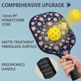 thumbnail image 4 of Pickleball Paddles Set,Pioneer Flower Floral Print Pattern Fiberglass Surface Pickleball Racket Set with 2 Indoor Outdoor Pickleball Balls and Pickleball Bag,Pickle-ball Equipment, 4 of 6