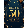 thumbnail image 5 of LUUFILx Cheers to 50 Years Backdrop Anniversary Party Banner Golden Jubilee Event Decorations Celebration Background Photo Props, 5 of 9