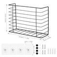thumbnail image 5 of Mimifly Kitchen Wrap Organizer Rack, Wall-Mounted Cabinet Door Storage Shelf, Black, 11.6 x 3.9 x 8.7 Inches, 5 of 6