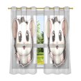 thumbnail image 6 of Yayeee Window Curtains Light Filtering 63"x52" Grommet Panel Pair Home Living Room Decor, White Mouse, 6 of 7