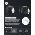 thumbnail image 2 of Casco de motocicleta VEVOR, 3/4 abierto, casco de motocross para adultos con visera transparente, cómodo para carreras y calle, con forro desmontable para hombres y mujeres, (negro mate, M), 2 of 9