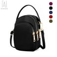 thumbnail image 2 of Gustave Women Small Crossbody Bag Cell Phone Pouch Purse Mini Messenger Shoulder Bag Smartphone Wallet Handbag Multipockets Bag, Black, 2 of 11