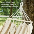 thumbnail image 3 of SANLIKE Portable Canvas Double Large Hammock 2 Person Extra Large 74.8 x 59.06 inch Load 660lb Canvas Cotton Hammock for Porch Garden Backyard Lounging Outdoor, 3 of 7